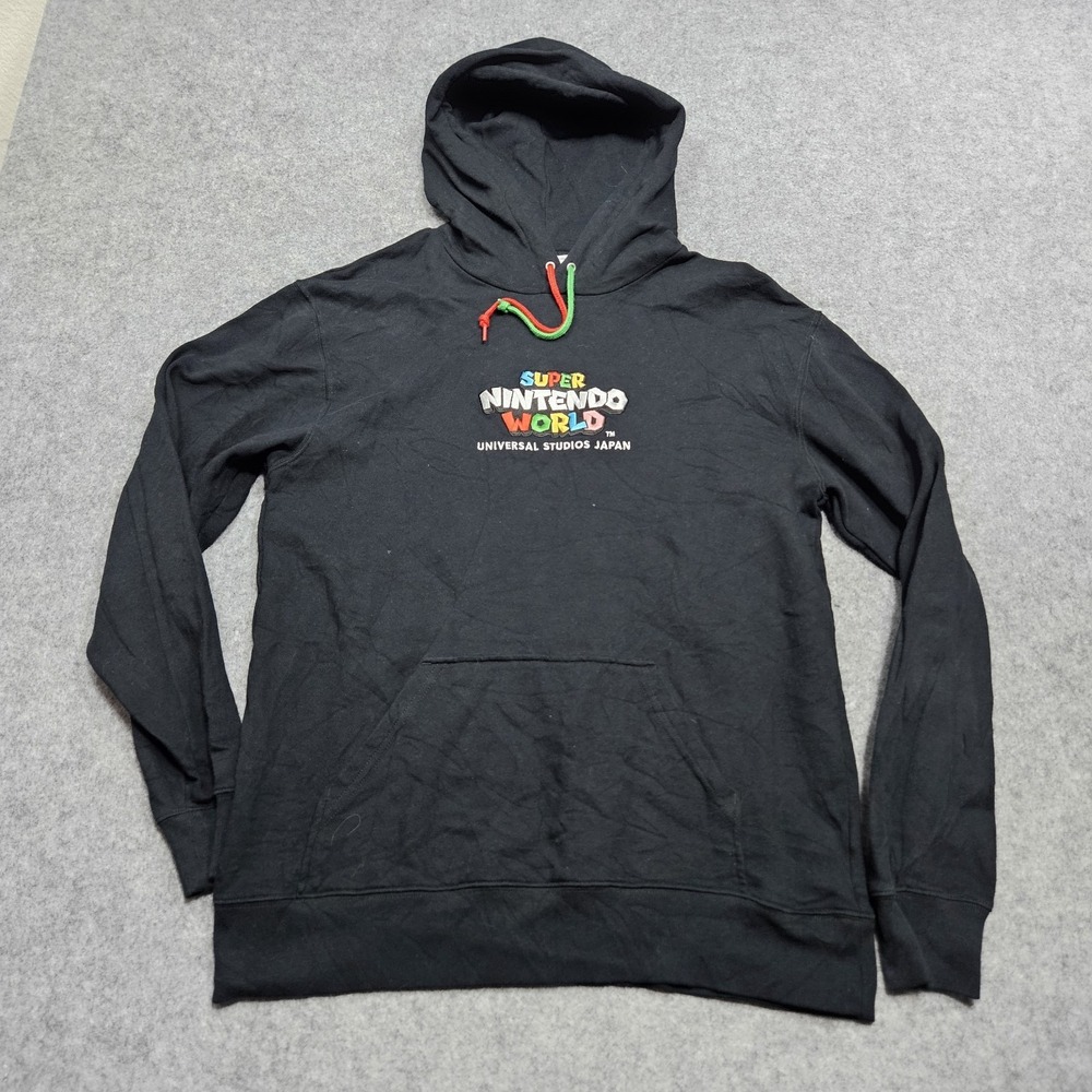 Universal Studios Japan Rare Super Nintendo World Black Hoodie‎ Size JP:XL US:L